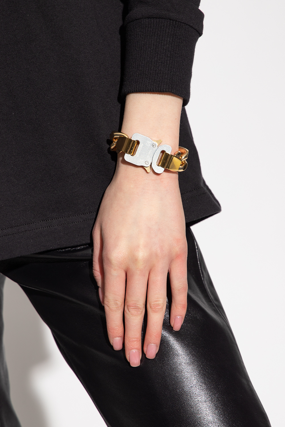 Gold Bracelet with rollercoaster buckle 1017 ALYX 9SM